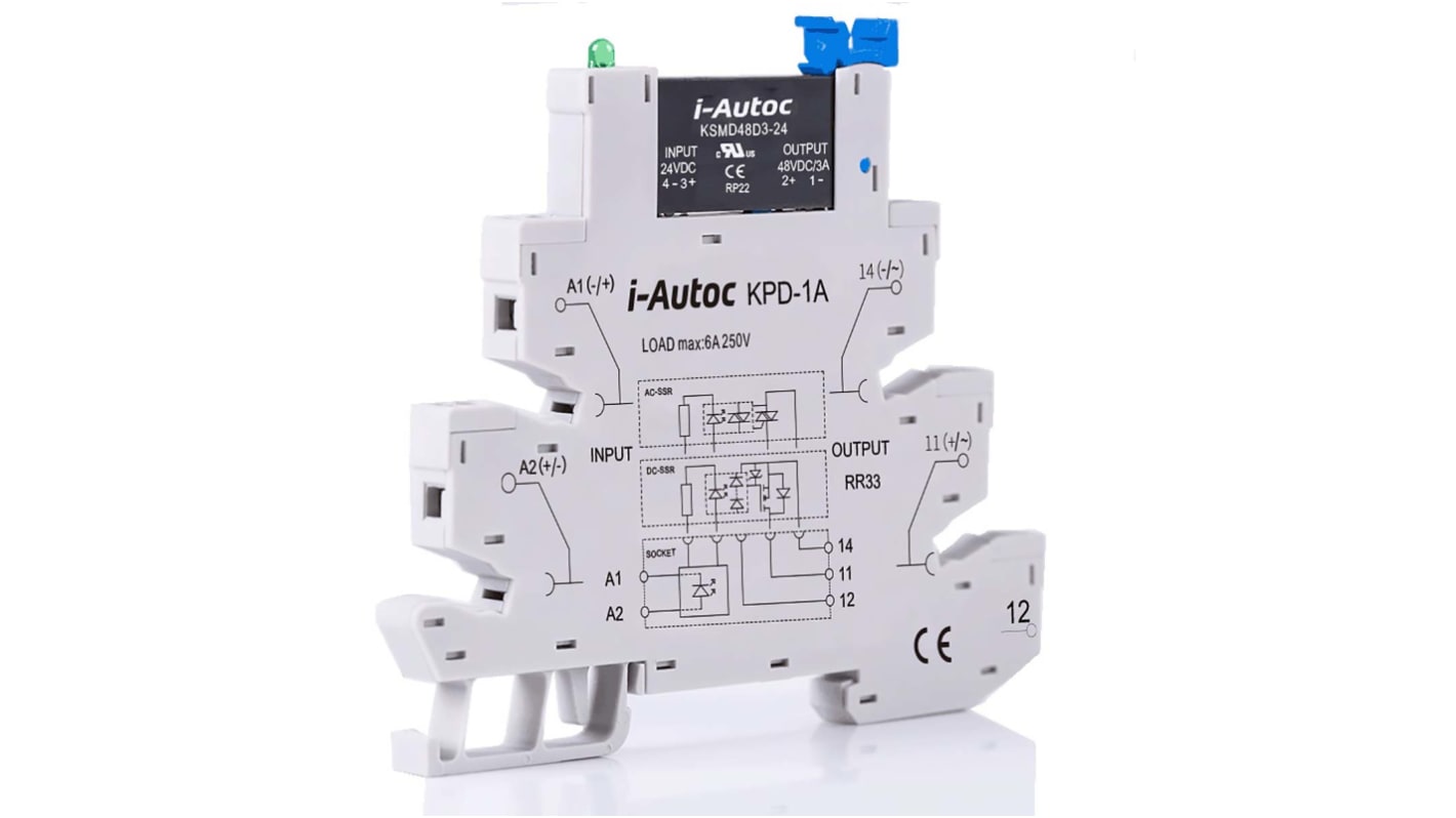 i-Autoc KSMD Series Solid State Interface Relay, DIN Rail Mount