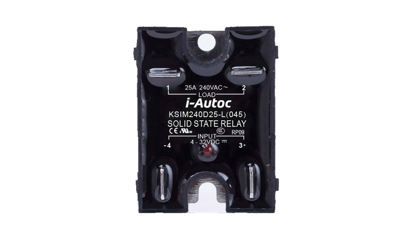 i-Autoc Solid State Relay, 16 A Load, Panel Mount, 280 V ac Load, 32 V dc Control