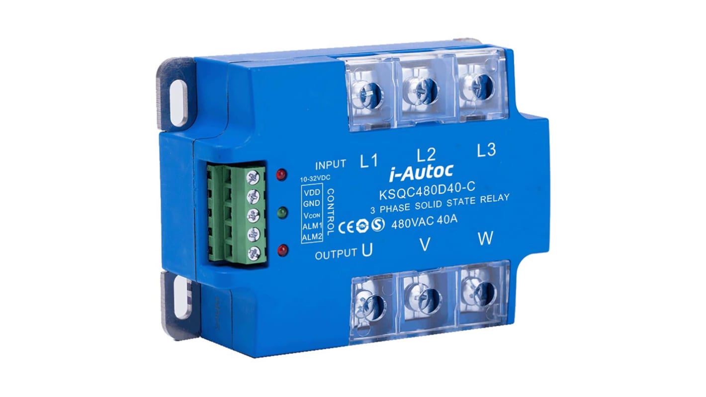 i-Autoc Solid State Relay, 40 A Load, Panel Mount, 530 V ac Load, 32 V dc Control