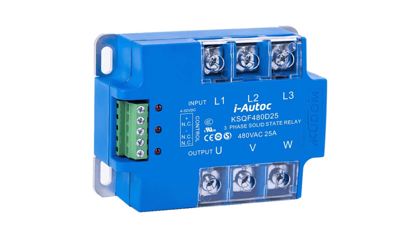 i-Autoc Solid State Relay, 80 A Load, Panel Mount, 530 V ac Load, 32 V dc Control