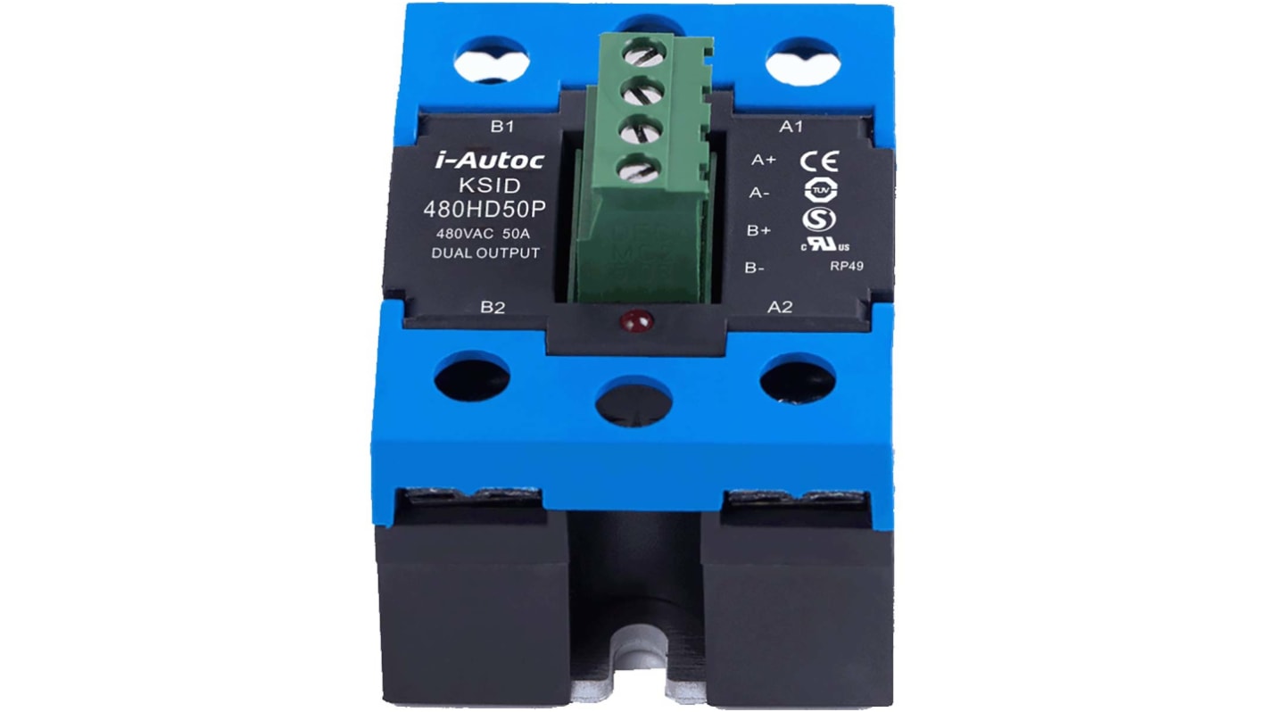 i-Autoc Solid State Relay, 50 A Load, Panel Mount, 280 V ac Load, 15 V dc Control