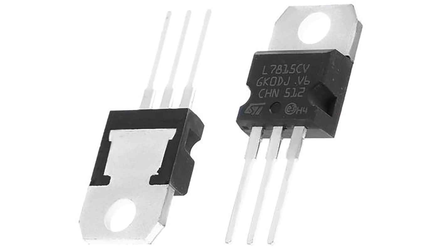 Régulateur de tension L7815CV-DG, 1.5A, A-220, 3 broches.