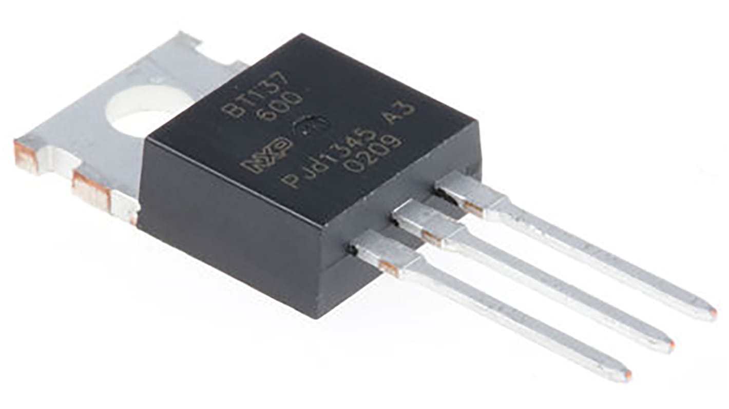 TRIAC, 600V, 8A, TO-220AB, 70mA, 3 broches