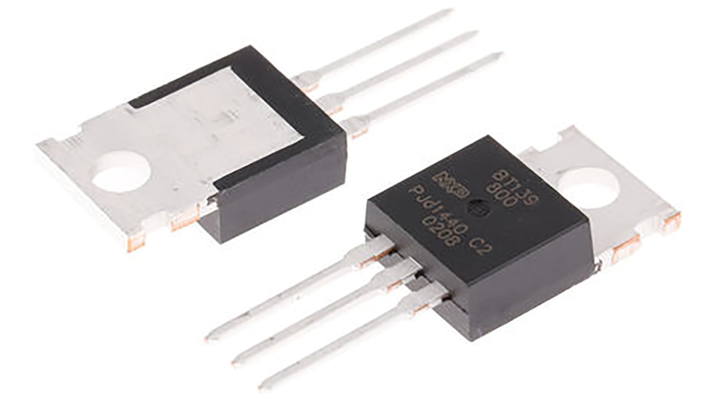 WeEn Semiconductors Co., Ltd Through Hole, 3-pin, TRIAC, 800V, Gate Trigger 1.5V 800V