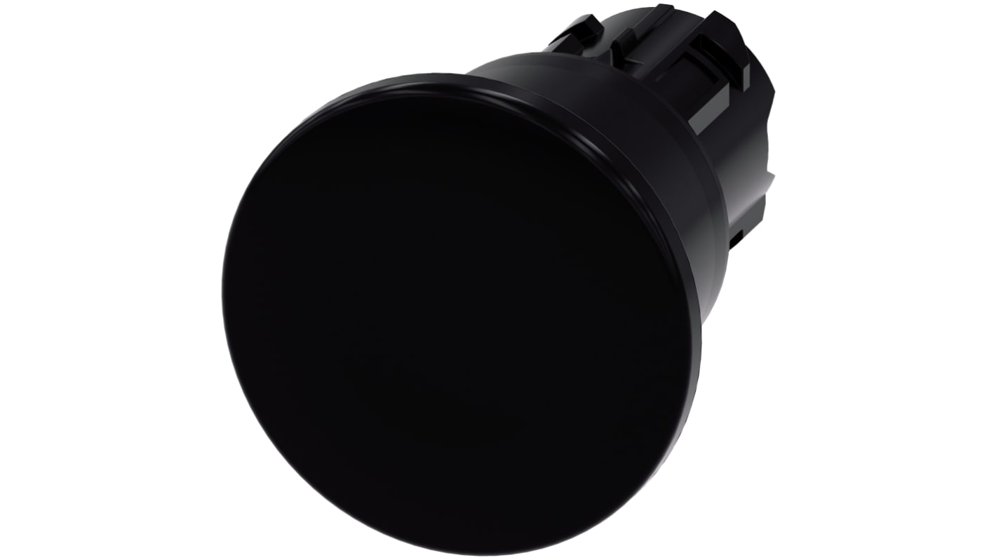 Siemens 黑色圆形按钮头, Φ22mm开孔, Φ40mm按钮, 闭锁, IP66, IP67, IP69K, SIRIUS ACT 3SU10系列