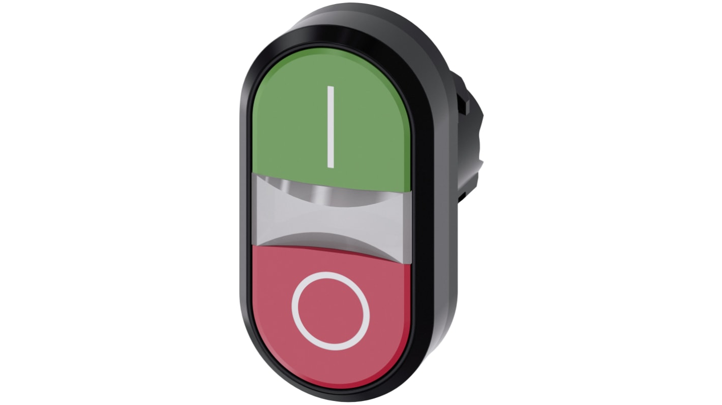 Siemens SIRIUS ACT 3SU10 Series Green, Red Illuminated Momentary Push Button, 22mm Cutout, IP66, IP67, IP69(IP69K)