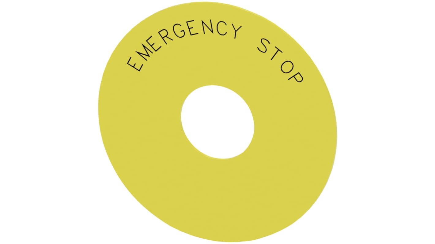 Siemens Backing Plate for Use with Emergency Stop Mushroom Push Button, Emergency Stop