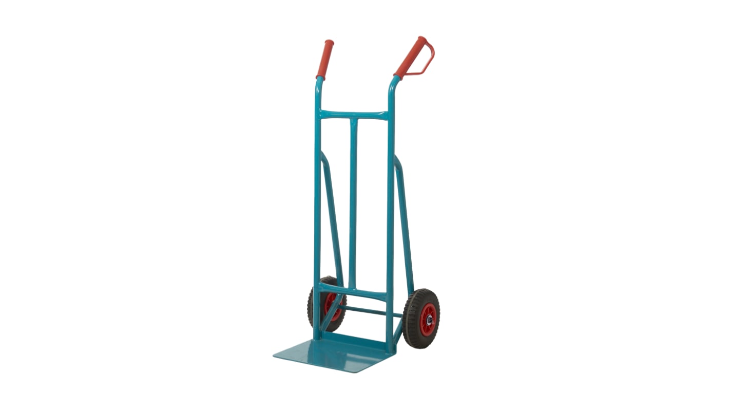 RS PRO Sackkarre mit Luftreifen, Stahl, 360 x 250mm, max. 200kg, Rad ø 200mm, Raue Einsätze H.: 1110mm