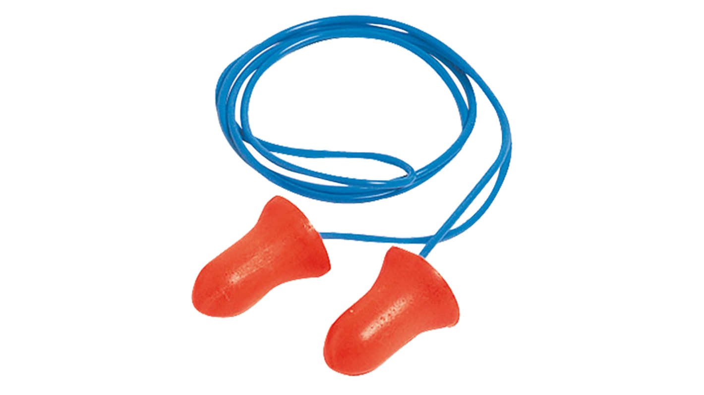 Honeywell Safety Blue, Red Disposable Corded Ear Plugs, 37dB Rated, 100 Pairs