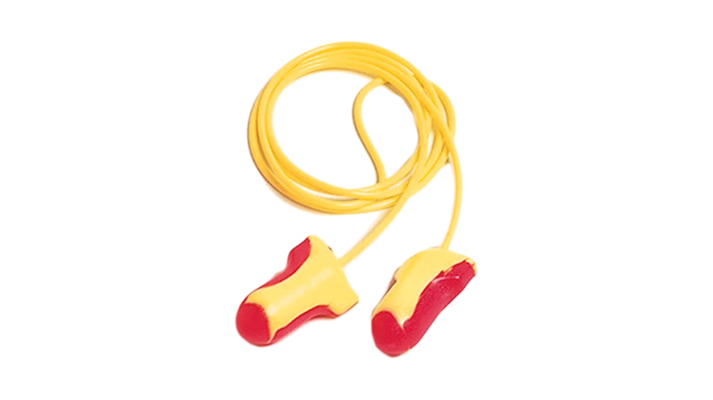 Honeywell Safety Pink, Yellow Disposable Corded Ear Plugs, 35dB Rated, 100 Pairs