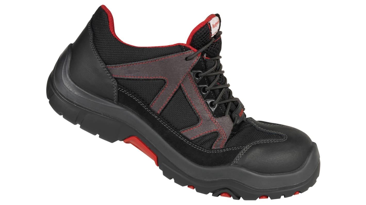 Honeywell Safety Unisex Sicherheitshalbschuhe Schwarz, Grau, Rot, mit Zehen-Schutzkappe EN 20345 S3, Größe 42 / UK 8