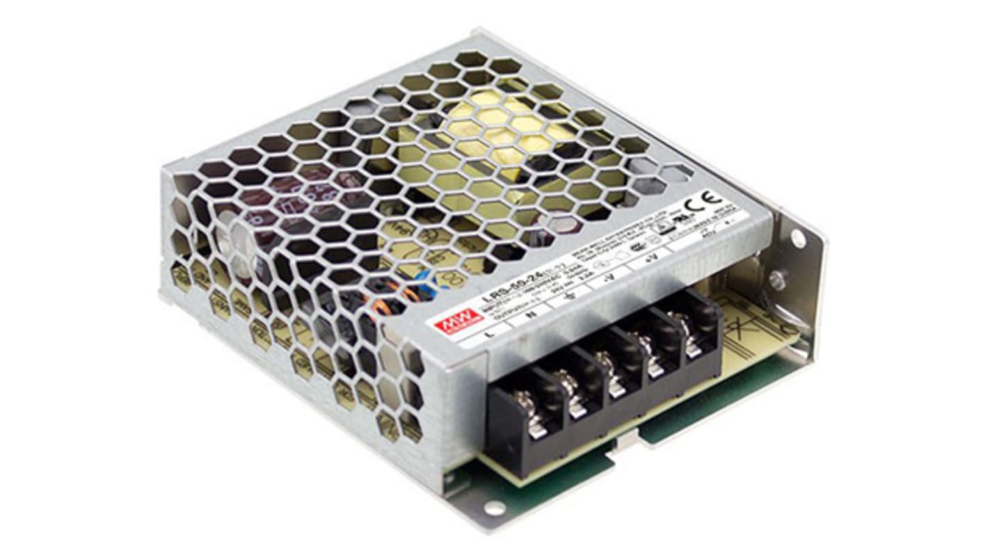 MEAN WELL Switching Power Supply, LRS-50-3.3, 3.3V dc, 10A, 33W, 1 Output, 120 → 373 V dc, 85 → 264 V ac