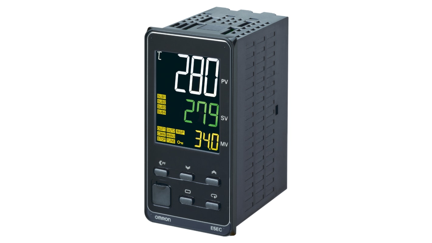 Rs-Online Termoregolatori PID Omron E5EC 24 V ca/cc 48 x 96mm 1 uscita Relè