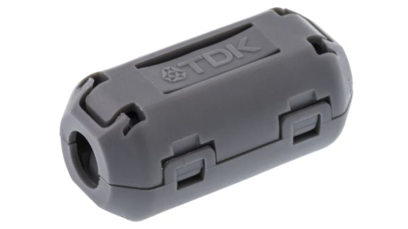 Nucleo di ferrite TDK apribile, 50Ω a 25 MHz, Ø int. 5mm