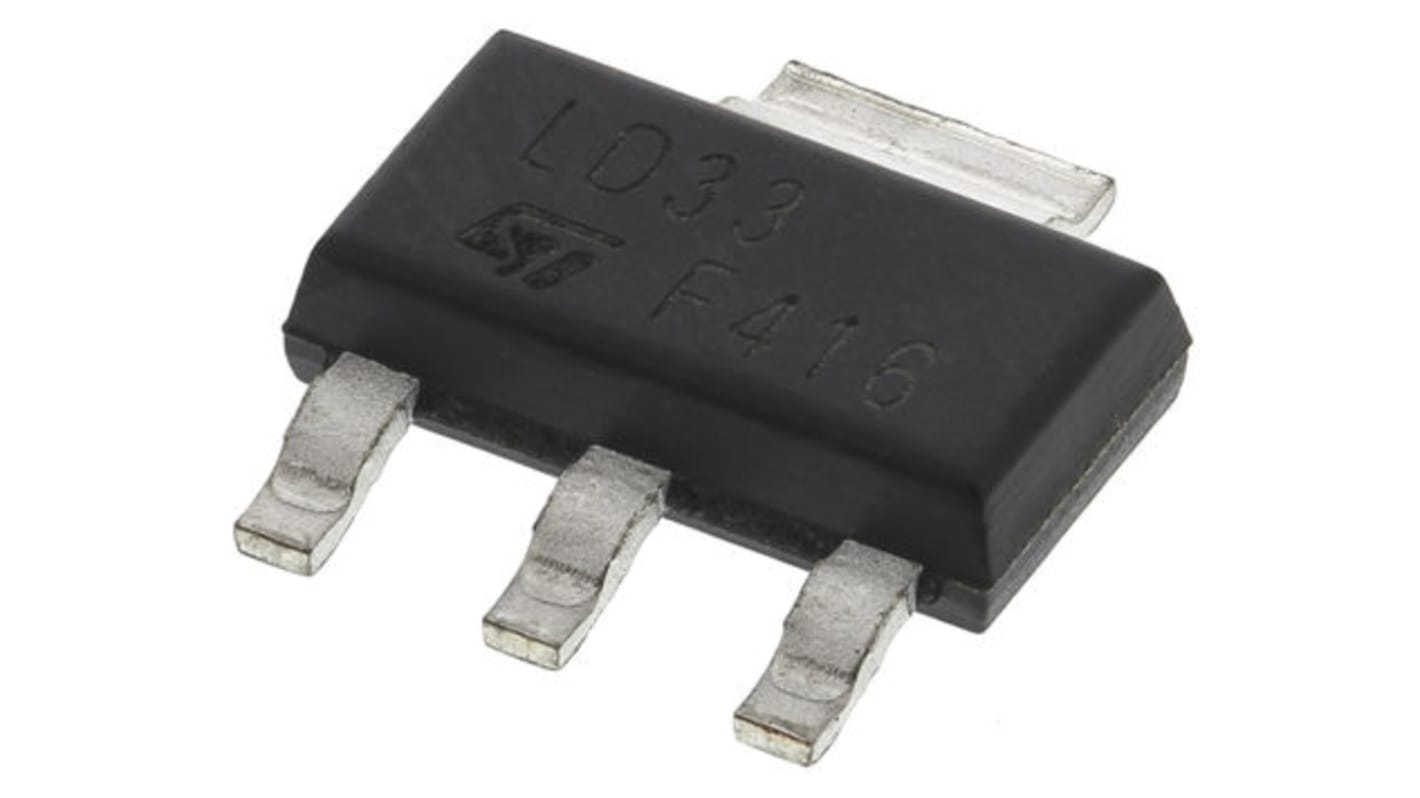 STMicroelectronics STN0214 NPN Transistor, 200 mA, 1400 V, 3 + Tab-Pin SOT-223