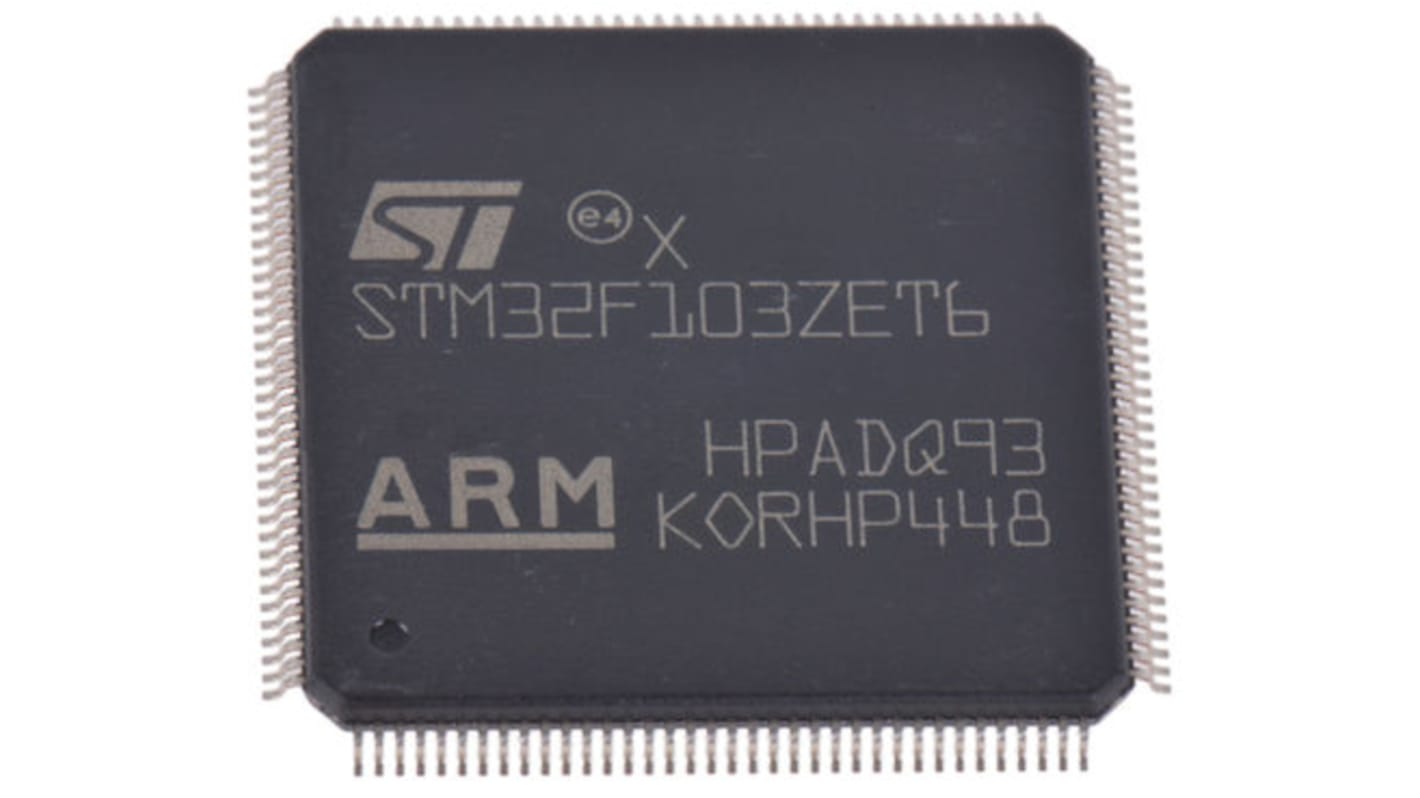 STMicroelectronics STM32F407ZGT7, 32bit ARM Cortex M4 Microcontroller, STM32F4, 168MHz, 1.024 MB Flash, 144-Pin LQFP