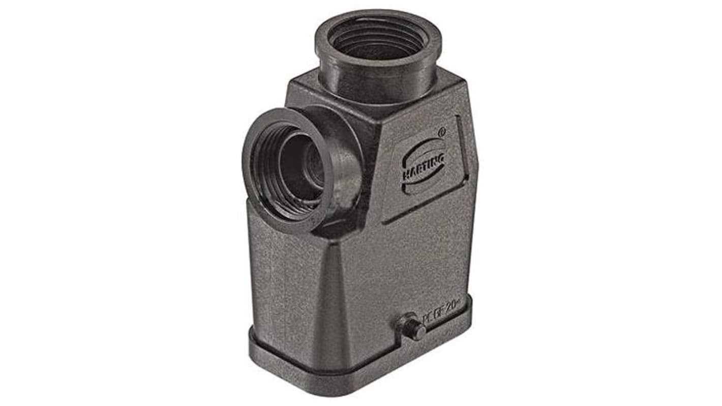 HARTING Han-Compact Heavy Duty Power Connector Hood, 2 Contacts, M20 Thread Han Range
