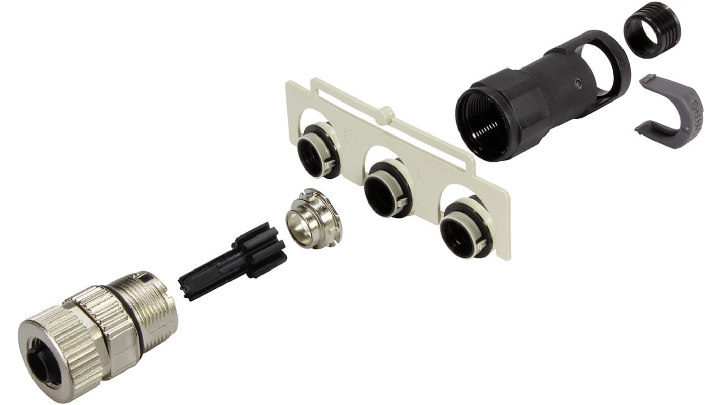HARTING Circular Connector, 5 Contacts, Cable Mount, M12 Connector, Plug, Female, IP65, IP67