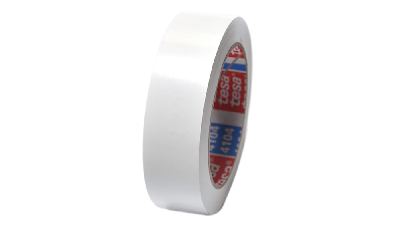 Tesa 4104 White Packing Tape, 66m x 12mm