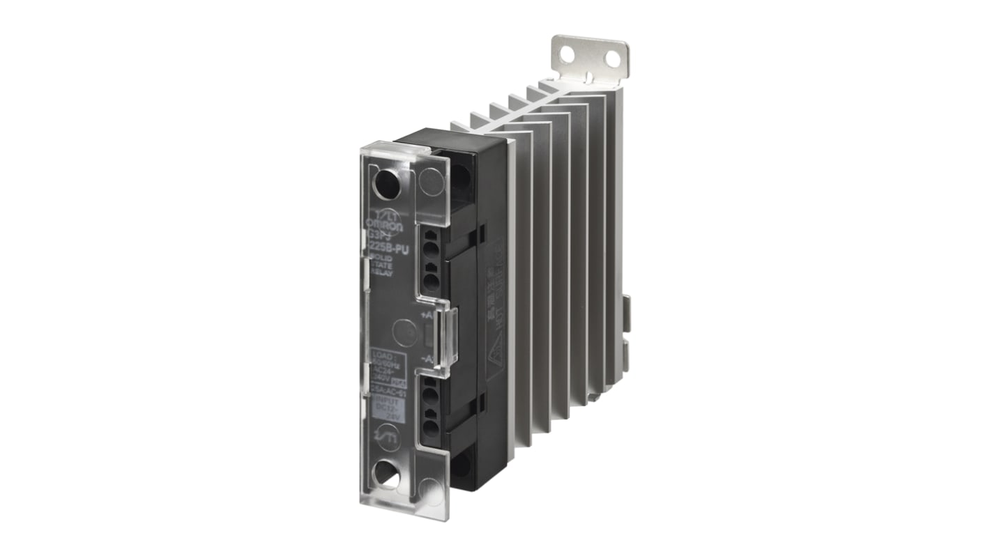 Omron G3PJ Series Solid State Relay, 15 A Load, DIN Rail Mount, 264 V ac Load, 24 V dc Control