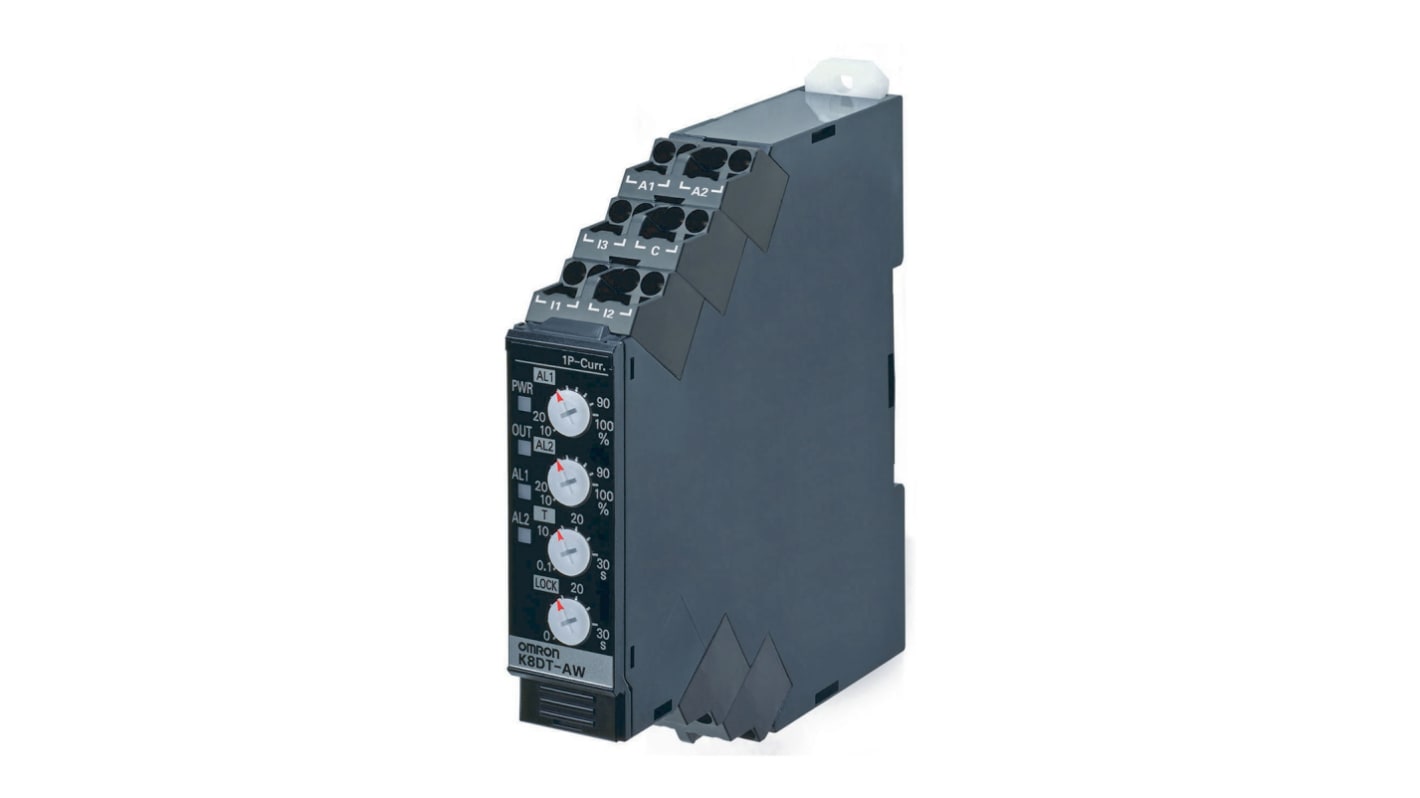 Omron Current Monitoring Relay, 1 Phase, SPST, DIN Rail