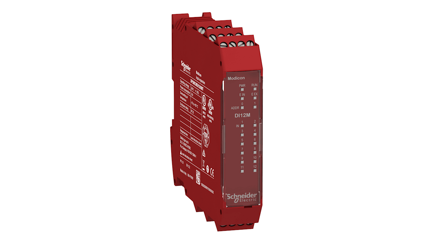 Schneider Electric 输入模块, 24 V dc, 12输入, 8输出, DIN 导轨安装, XPSMCM系列