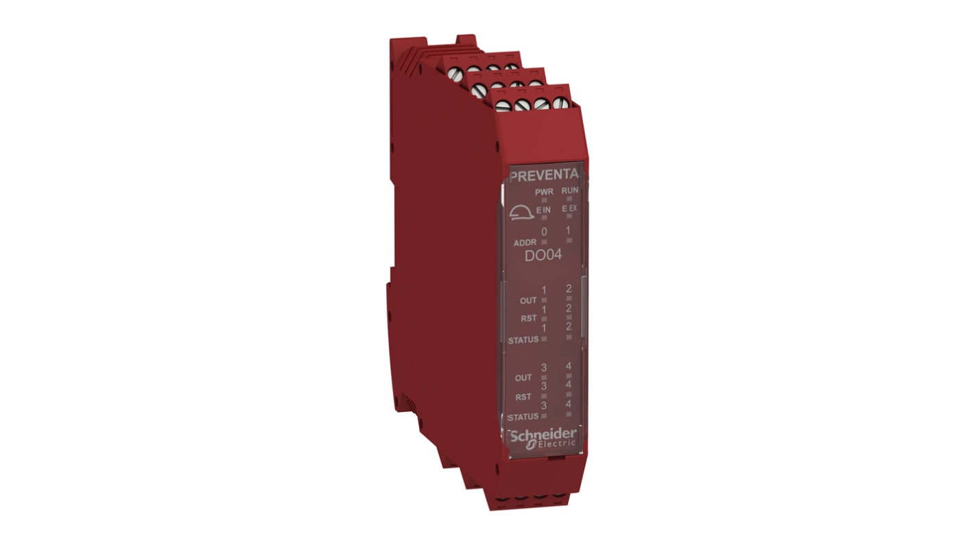 Schneider Electric XPSMCM Series Output Module, 4 Inputs, 8 Outputs, 24 V dc