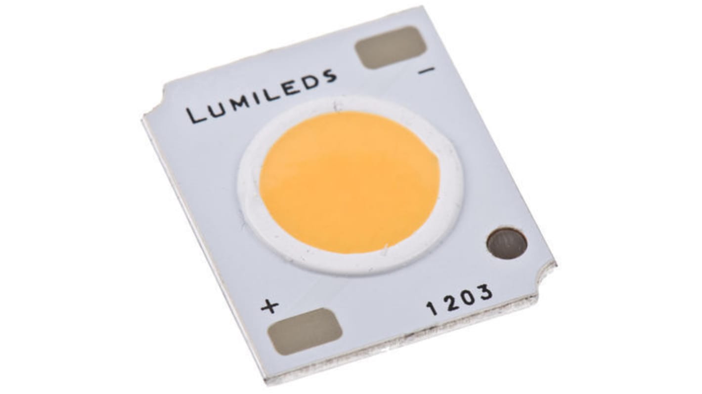 Lumileds COB光源, 9mm光源直径, 34.5 V正向电压, 白光3500K, 90CRI, 16 x 19 x 1.5mm, LUXEON COB Gen3系列