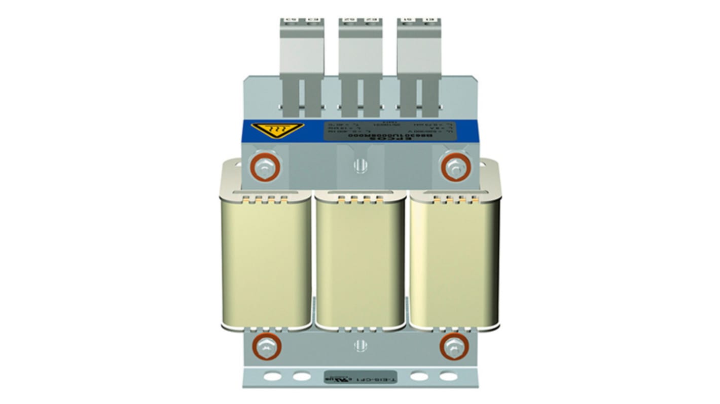 EPCOS, B86301U 12A 520 V ac 50/60Hz, Chassis Mount EMC Filter, Terminal Block 3 Phase