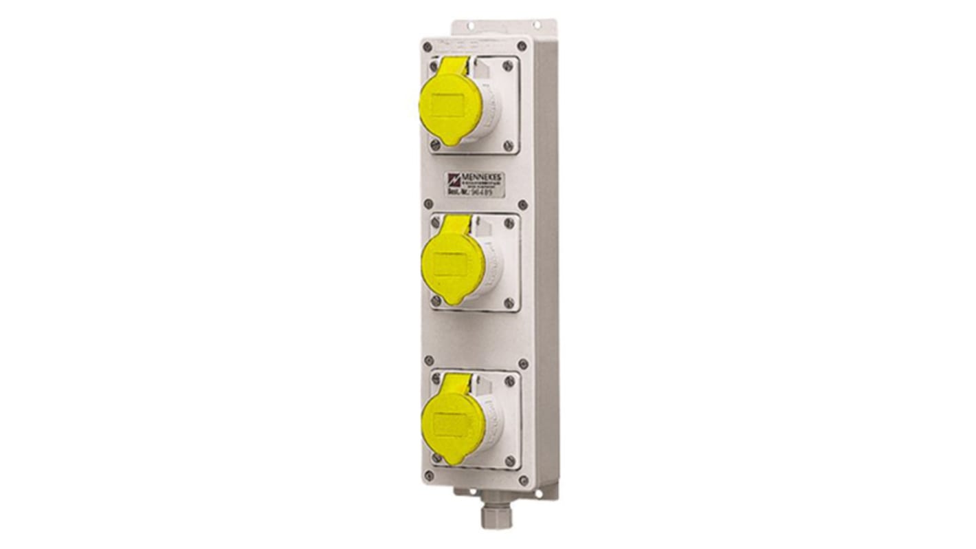 MENNEKES IP44 Yellow Wall Mount, Rated At 16A, 110 V