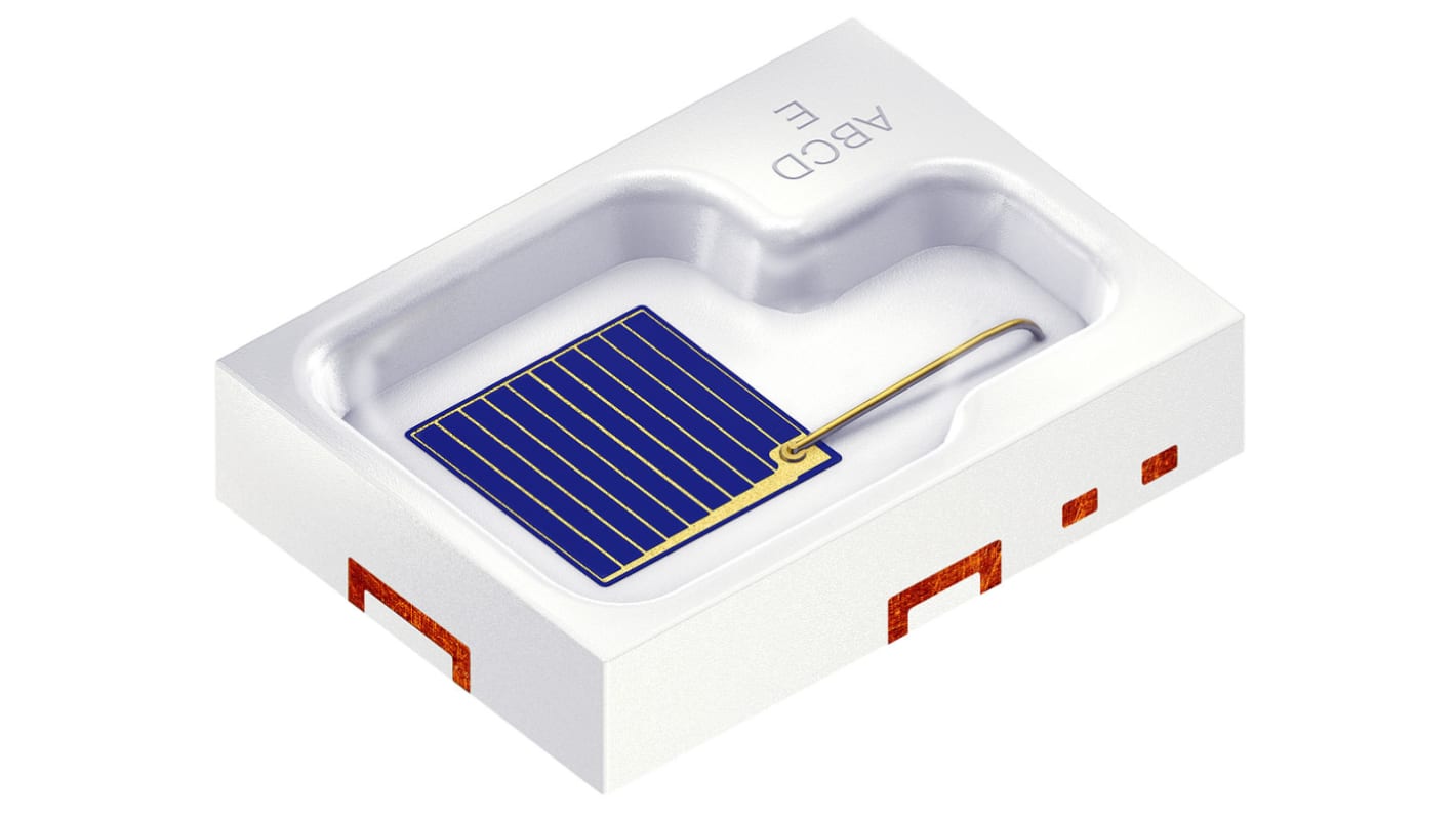 ams OSRAM 贴片红外发光二极管, 860nm波长, ±60°半强, 2针, 矩形透镜, 2 x 2.75 x 0.6mm, SYNIOS P2720系列