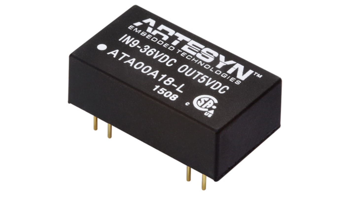 Artesyn / Advanced Energy 隔离式DCDC转换器, 9 → 36 V 直流输入, ±15V 直流输出, 3W, 2路输出, ATA系列