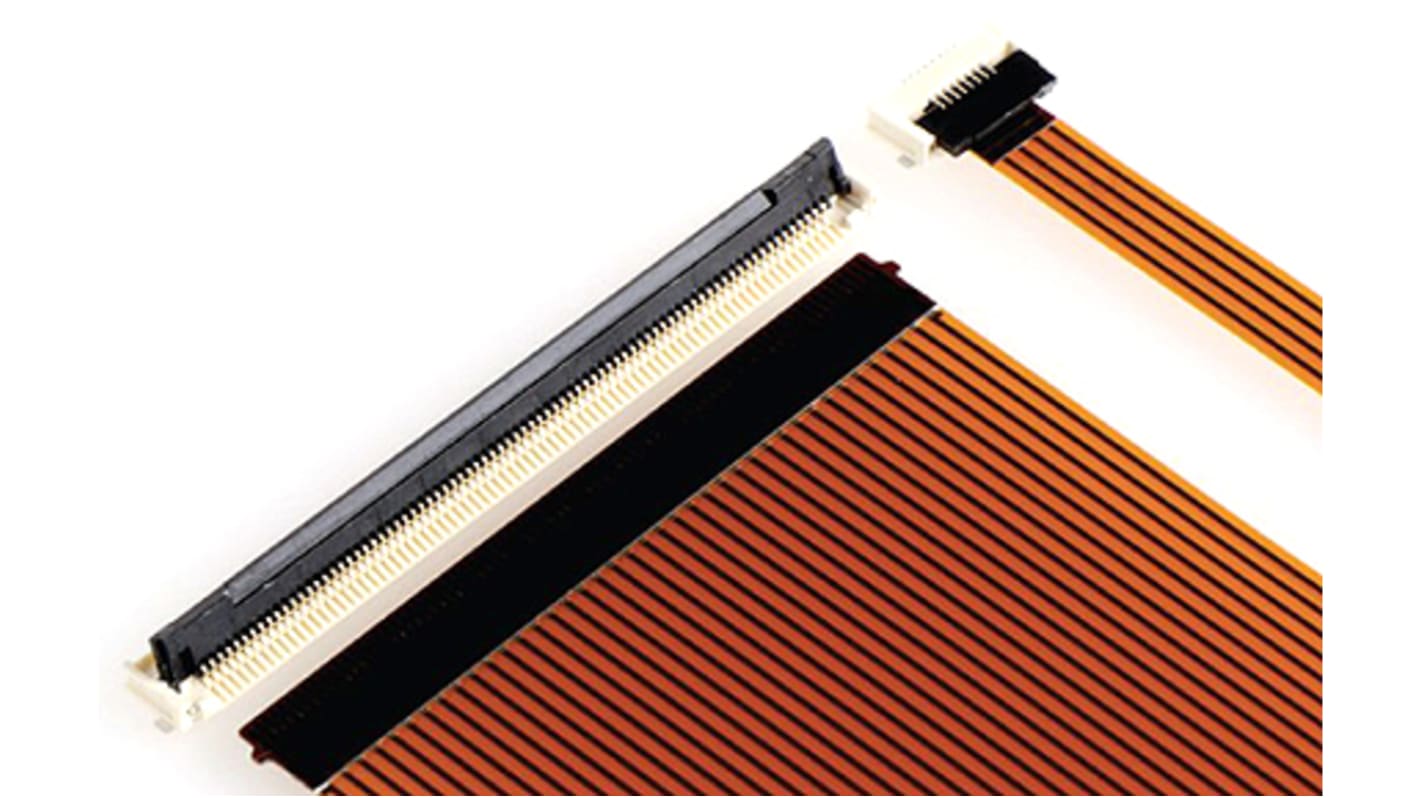 Molex FPC连接器, 公插, 18p, 0.5mm间距, 单排, SMT安装, 直角, 500mA, 50 V, Easy-On系列