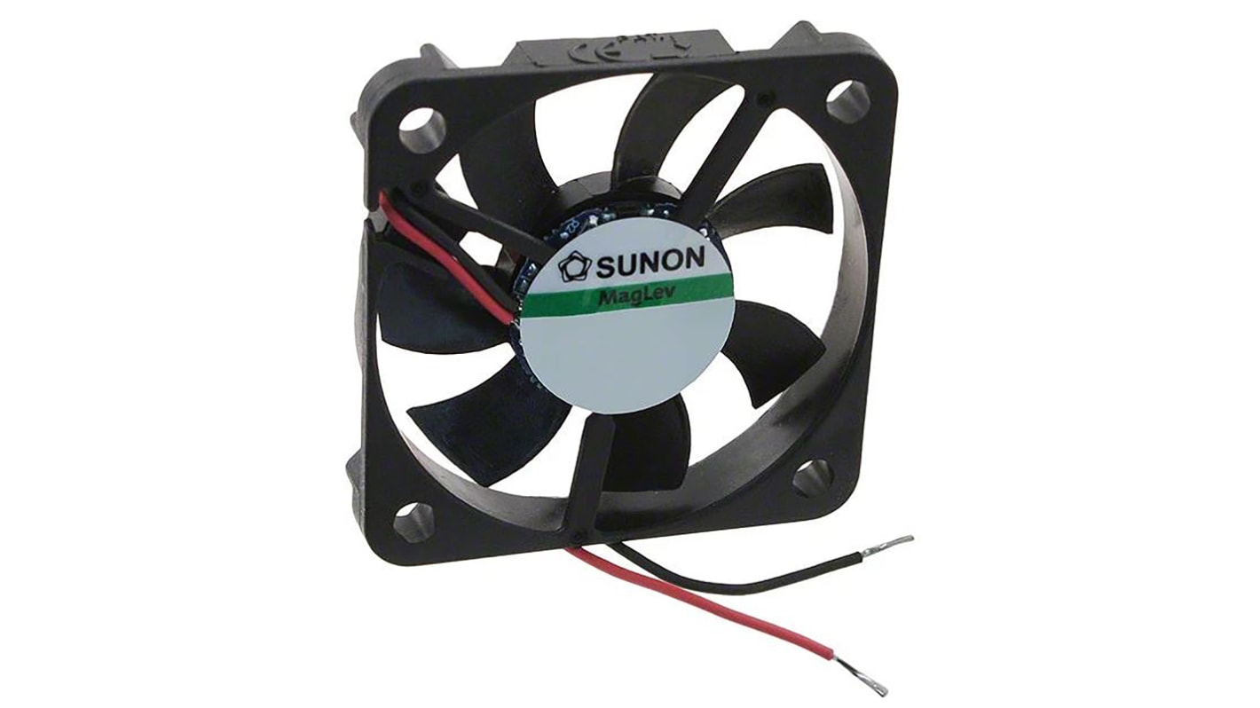 Sunon GM Series Axial Fan, 5 V dc, DC Operation, 5.5cfm, 400mW, 70mA Max, 40 x 40 x 6mm