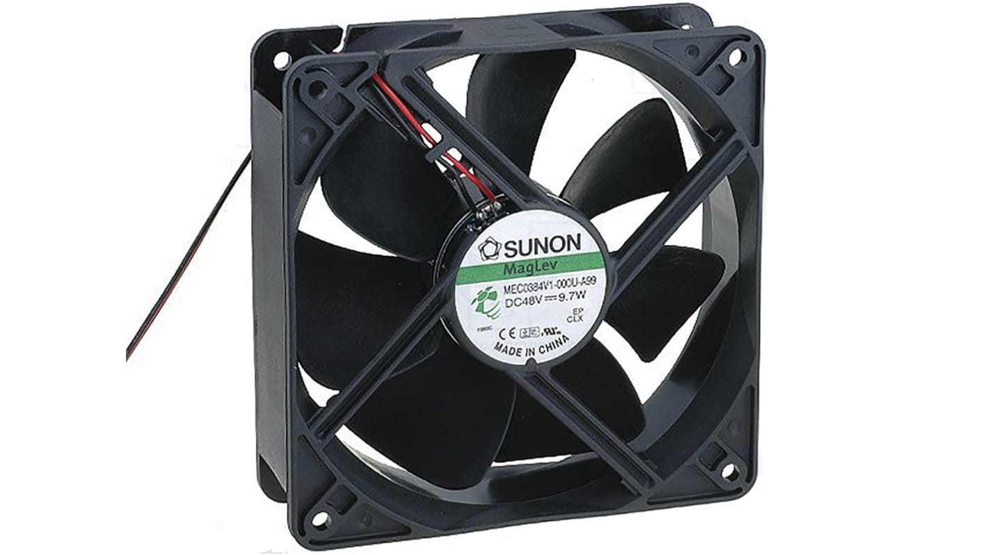 Sunon M Series Axial Fan, 48 V dc, DC Operation, 234.5m³/h, 9.7W, 203mA Max, 120 x 120 x 38mm