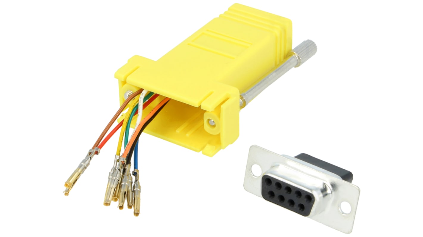 Adaptador D-Sub MH Connectors de D-Sub de 9 vías Hembra a RJ45 Hembra