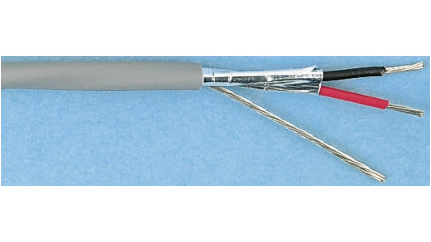 Alpha WireAlpha Essentials Communication & Control Series Audio & Control Cable, 0.32 mm² CSA, 3.45mm od, 30.5m, Grey