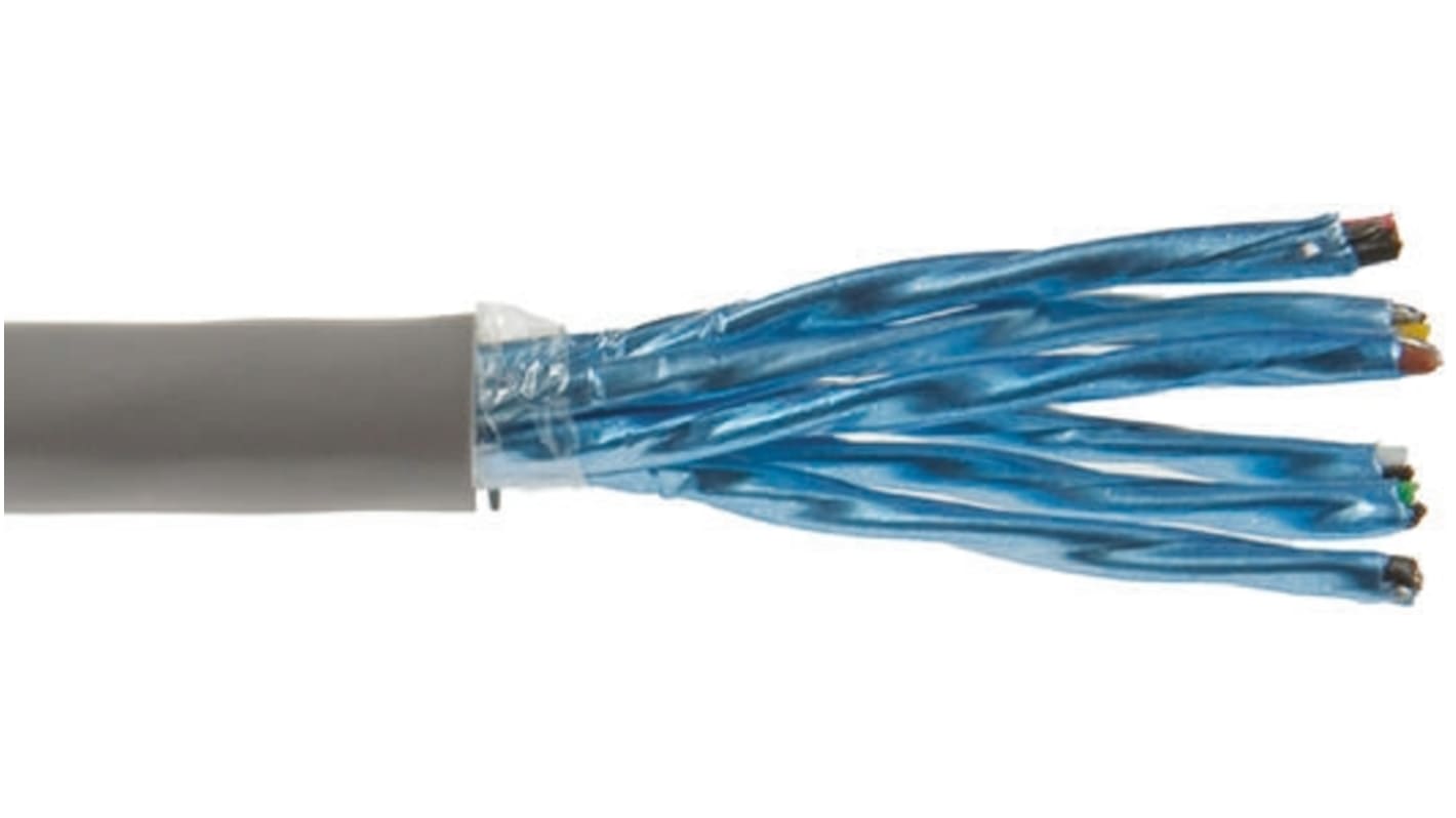 Alpha Wire Alpha Essentials Communication & Control Series Data Cable, 6 Pairs, 12 Cores, 0.35 mm², Screened, 22 AWG,