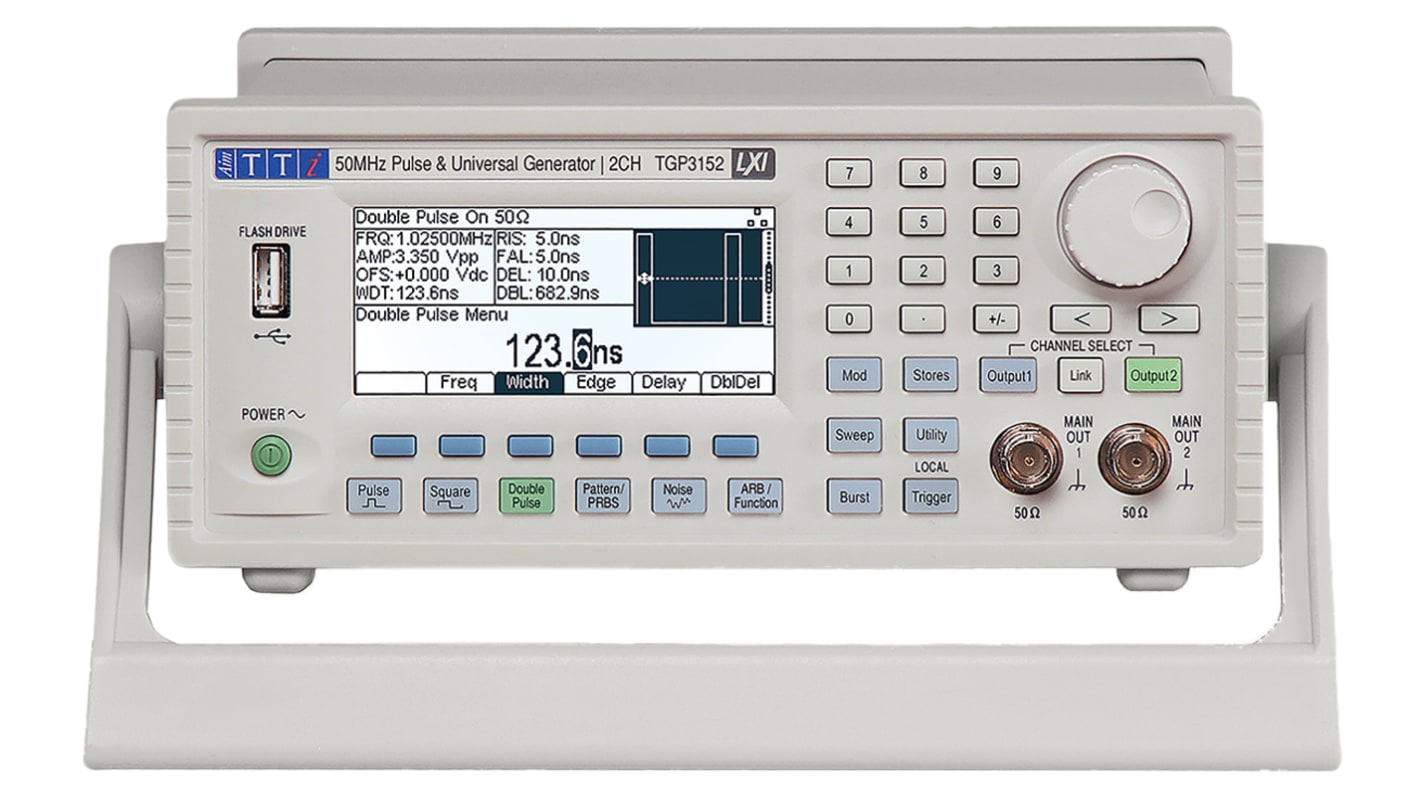 Aim-TTi TGP3152  Pulse Generator, 1 mHz min, 25 (Double Pulse) MHz, 50 (Pulse) MHz max