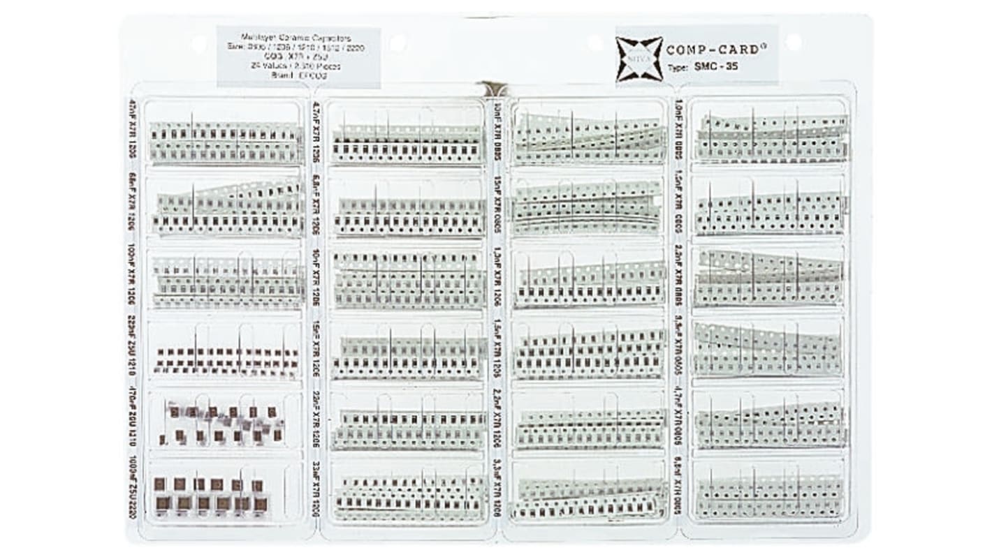 Kit de condensador Nova, SMC-35, 2310 piezas, Cerámica, SMD