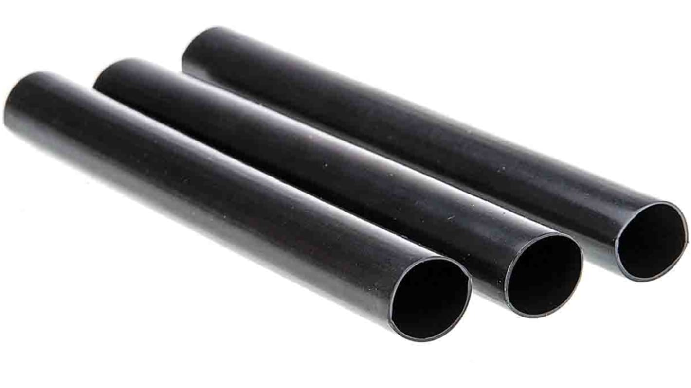 Alpha Wire Adhesive Lined Heat Shrink Tubing, Black 101.6mm Sleeve Dia. x 152mm Length 5.6:1 Ratio, FIT Shrink Tubing