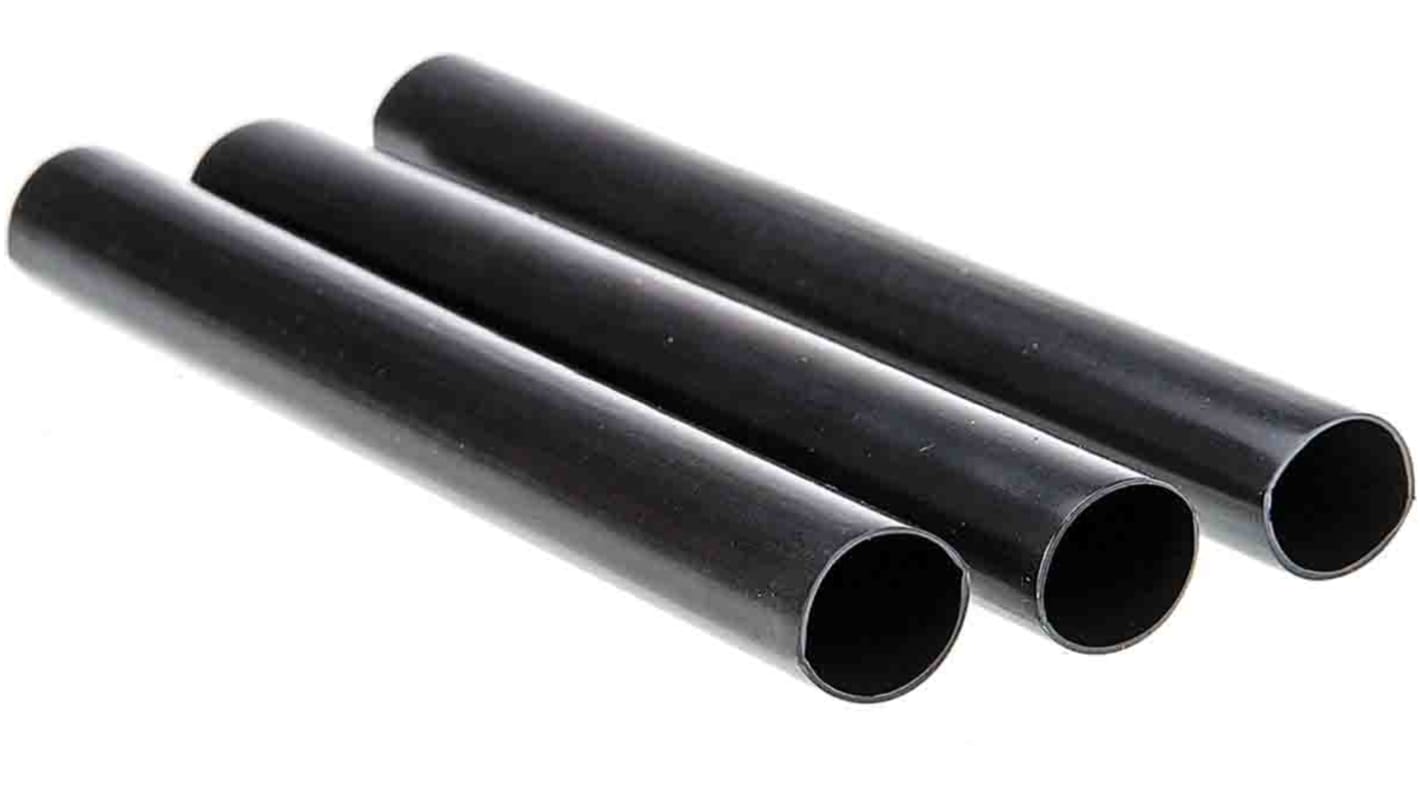 Alpha Wire FIT Shrink Tubing Wärmeschrumpfschlauch, Polyolefin kleberbeschichtet Schwarz, Ø 101.6mm Schrumpfrate 5.6:1,