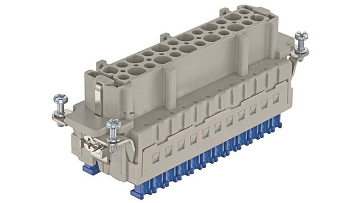 HARTING Heavy Duty Power Connector Insert, 16A, Female, Han ES Press Series, 24 Contacts