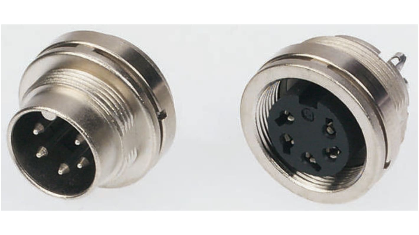 Binder Circular Connector, 16 Contacts, Panel Mount, M16 Connector, Socket, Male, IP40, 680 Series