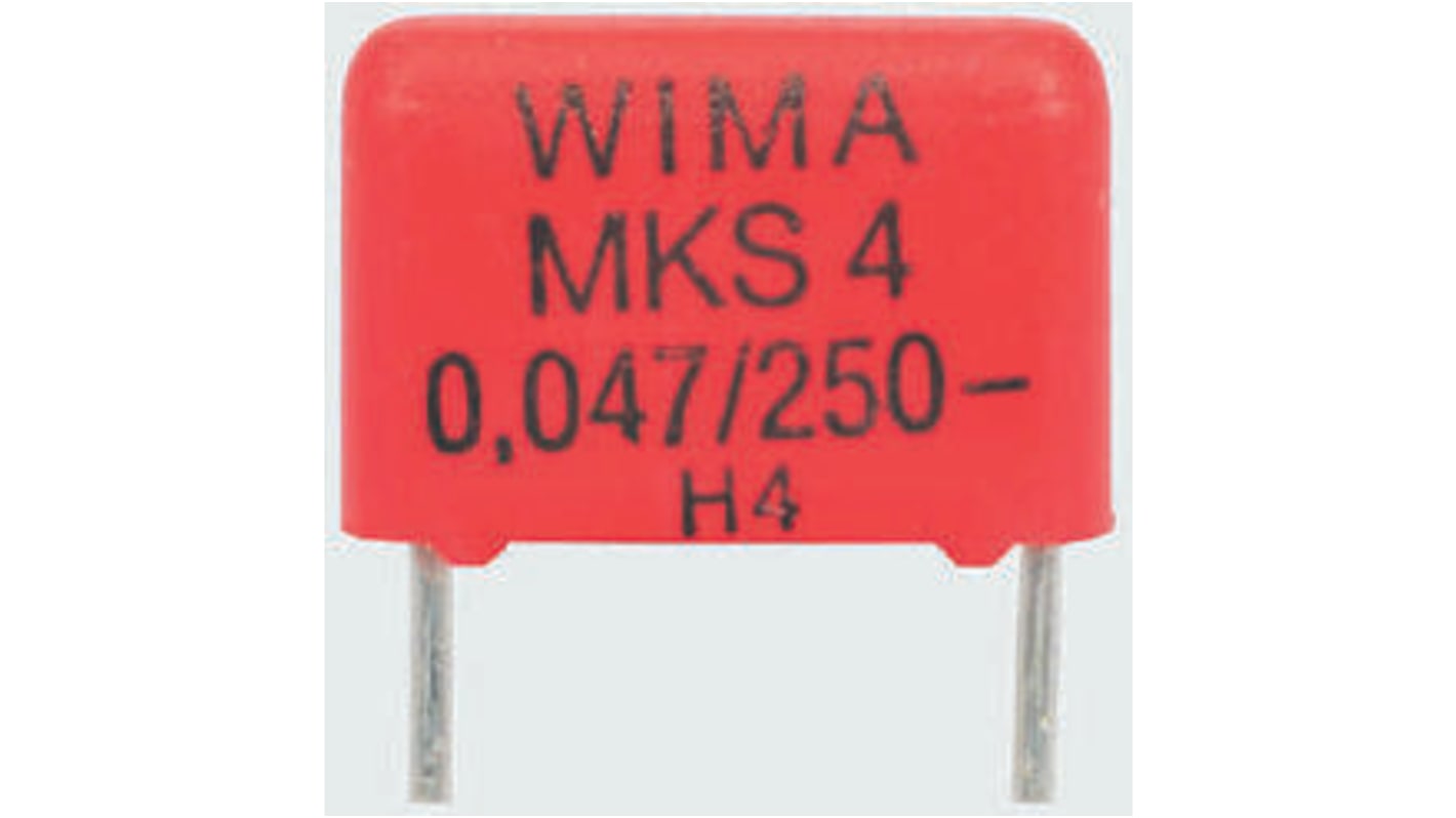 WIMA MKS4 Polyester Film Capacitor, 200 V ac, 400 V dc, ±10%, 10nF, Through Hole