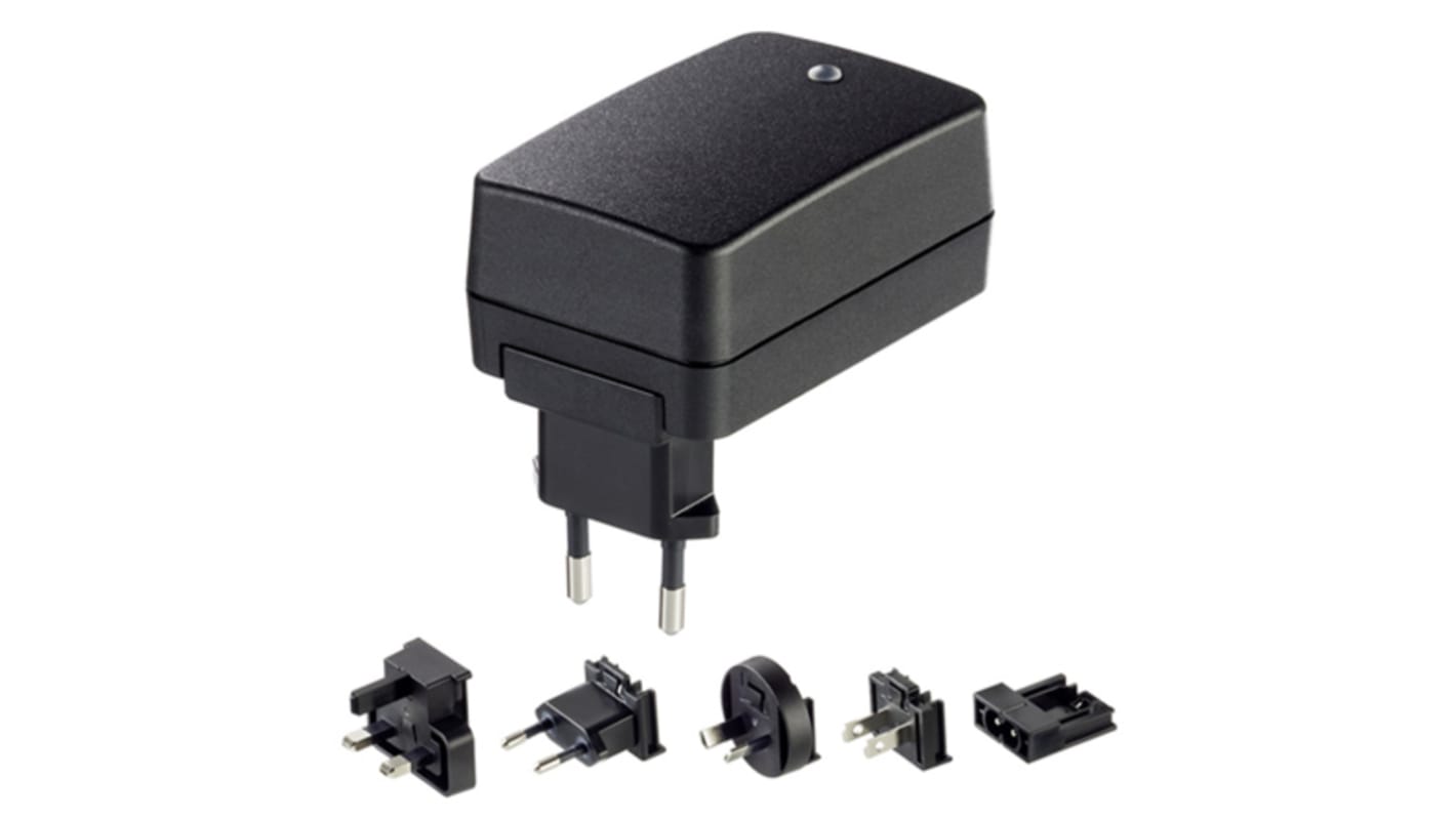 Adaptateur AC/DC 24V c.c., 750mA, 18W, Interchangeable