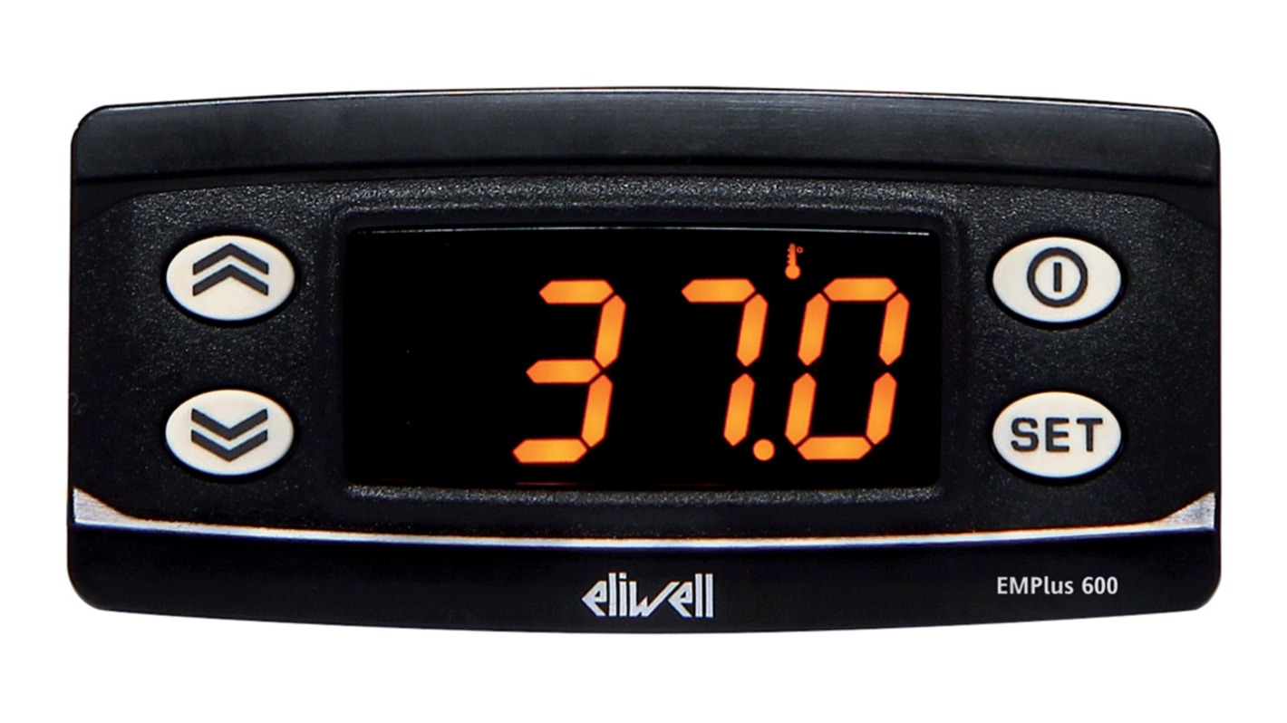 Eliwell EMPLUS 600 Panel Mount Temperature Indicator, 74 x 32mm 1 Input, 230 V Supply Voltage