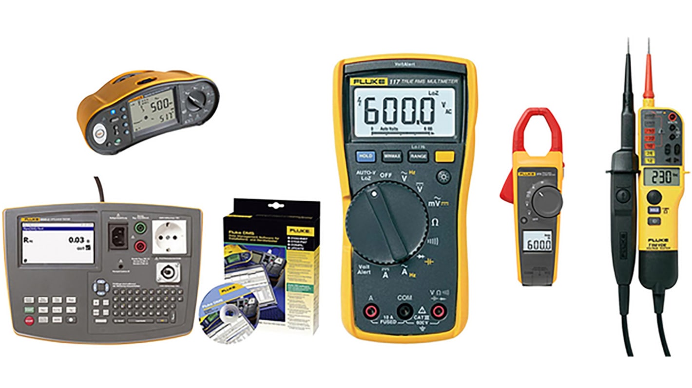 Fluke 1664FC + 6500-2 + T150 + 117 + 373 Installationstester Phase-Erde, Phase-Neutral autom.RCD Test 50 V, 100 V, 250