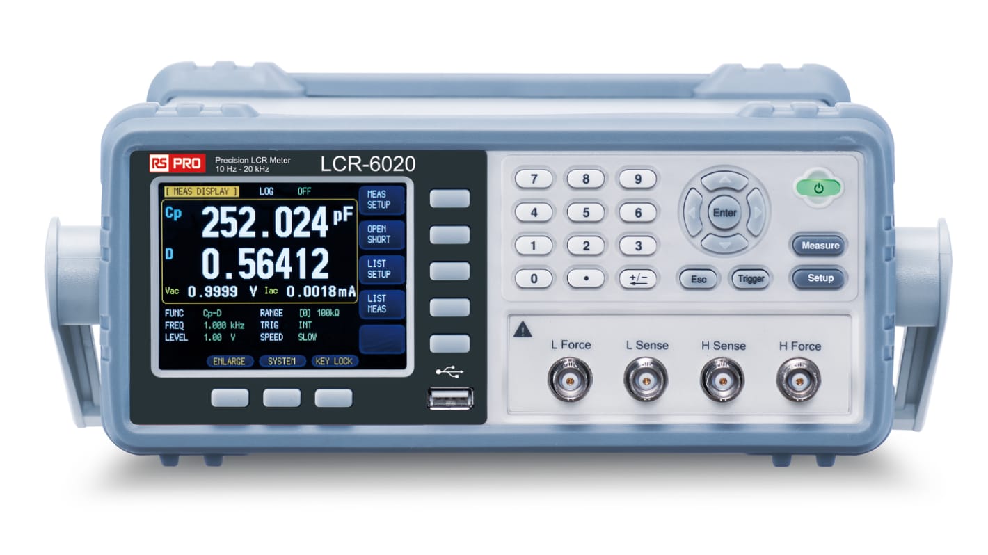 RS PRO LCR-6020 Bench LCR Meter 9.9mF, 99 MΩ, 9999H