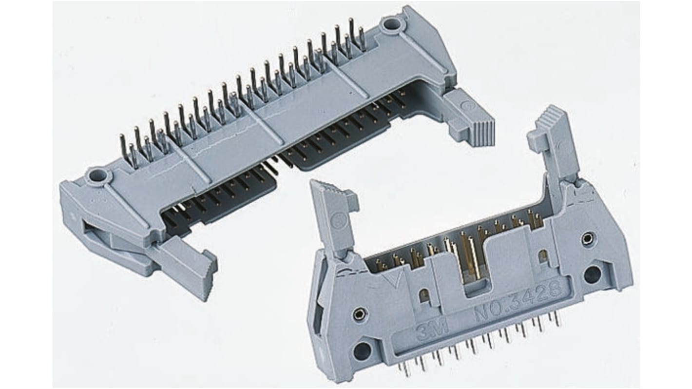 Wtyk PCB 14-pinowe raster: 2.54mm 2-rzędowe 3M Przewlekany 2.0A